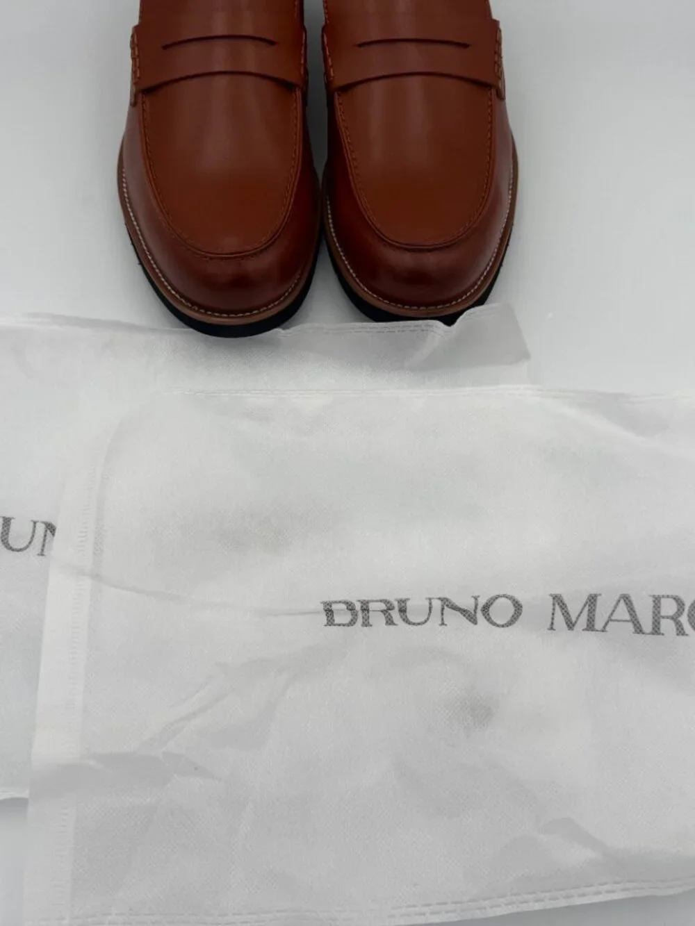 Bruno Marc Mens Brown Leather Penny Loafers Size 10 SBLS2339M New Box